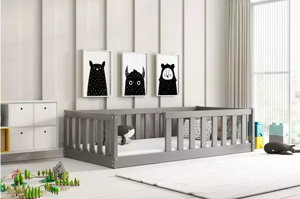 Enkel barnsäng Bella Sima 80X160, grafit | Interbeds Wizualizacja Enkel barnsäng Bella Sima 80X160, grafit | Interbeds Wizualizacja