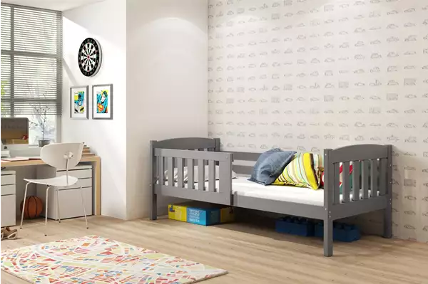 Visualisering av Enkel juniorsäng KUBUŚ 90X200, grafit