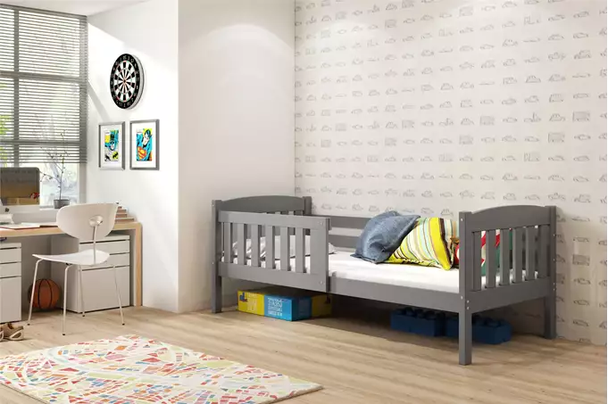 Visualisering av Enkel juniorsäng KUBUŚ 90X200, grafit
