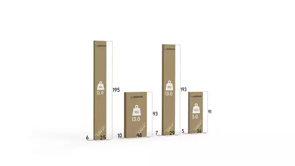 Paket för Enkel juniorsäng RICO 90X190 med låda, furu/blå