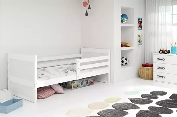 Visualisering av Enkel juniorsäng RICO 90X200, vit
