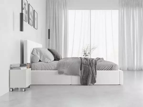 Beståndsdelar för HILTON Säng 160X200 med förvaringsutrymme, vit Beståndsdelar för HILTON Säng 160X200 med förvaringsutrymme, vit