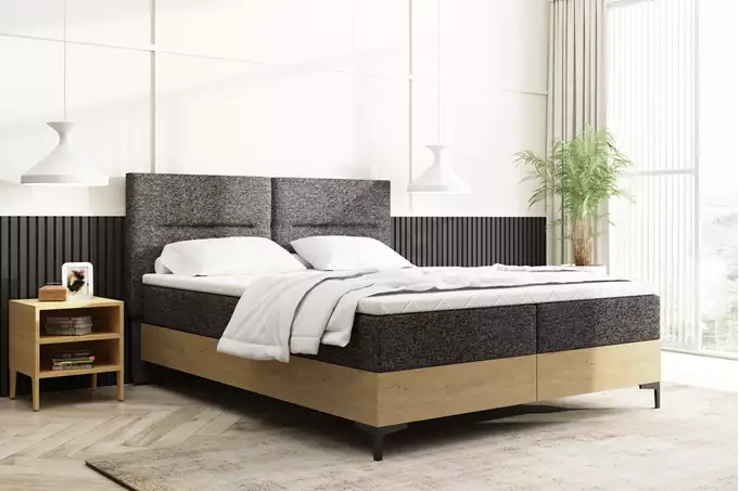 Kontinentalsäng 160x200 Med Förvaring Och Madrasser, Ek Imperial Wizualizacja