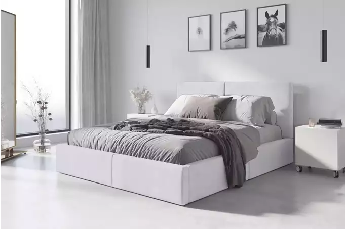 Visualisering för Uppklädd säng 120x200 Hilton, vit