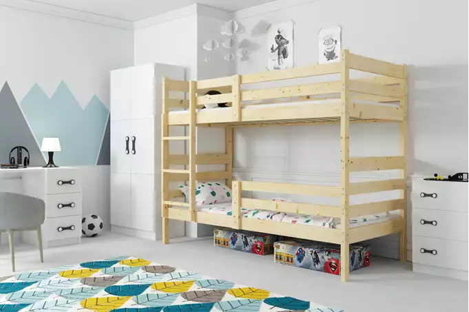 Våningssäng för ungdom Eryk 90X190, furu-1 | Interbeds Wizualizacja