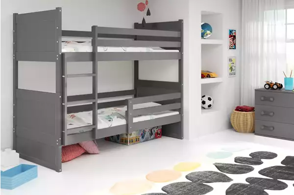 Visualisering av Våningssäng för ungdomar RICO 90X190, grafit Visualisering av Våningssäng för ungdomar RICO 90X190, grafit